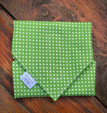 Hortenzia-design textil szalvéta zöld pöttyös