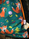 Hortenzia-design gyermek textil hátizsák rókák